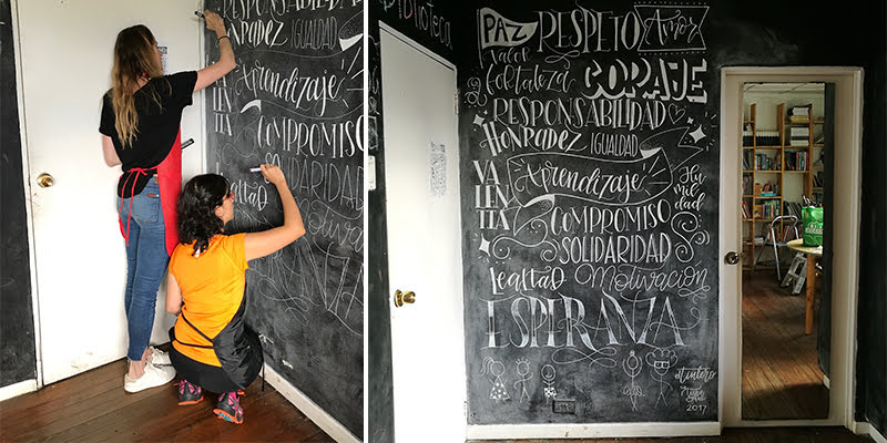Chicas en Lettering: un mural en Lifting Hands